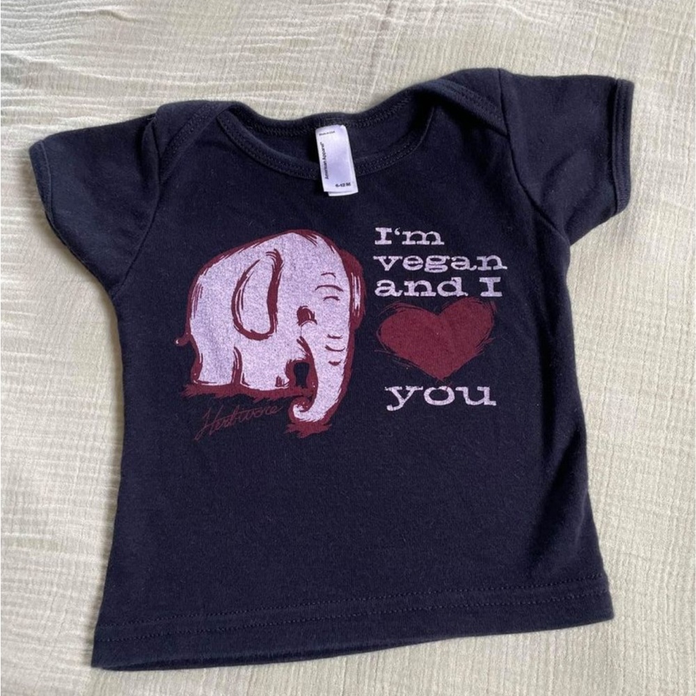 American Apparel 6-12 Month I’m Vegan and I Love You Infant Shirt
